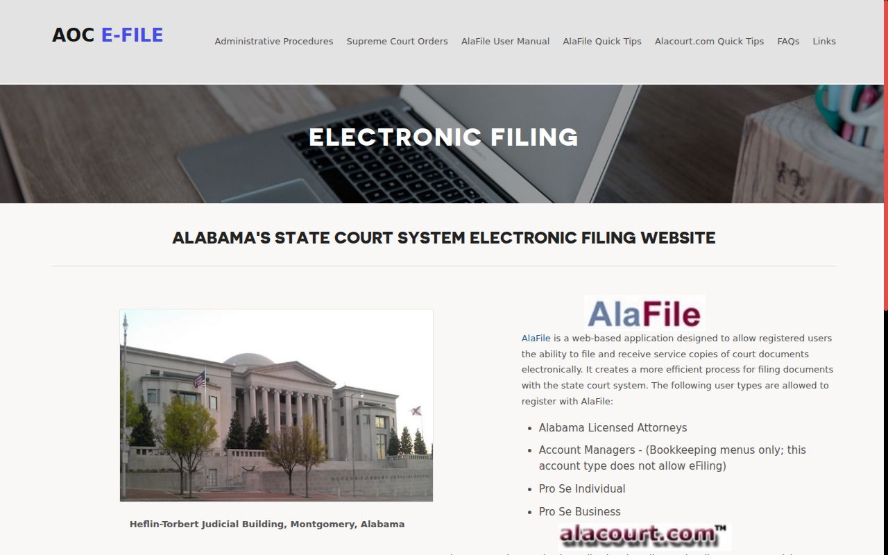 Chilton County court dates AlaFile court ecosystem