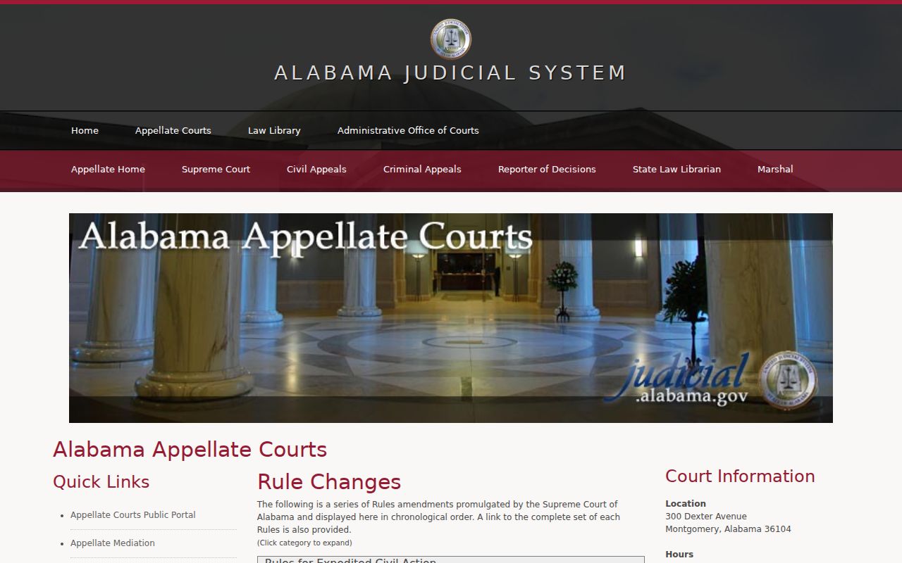 Alabama rules for Chilton County case search access